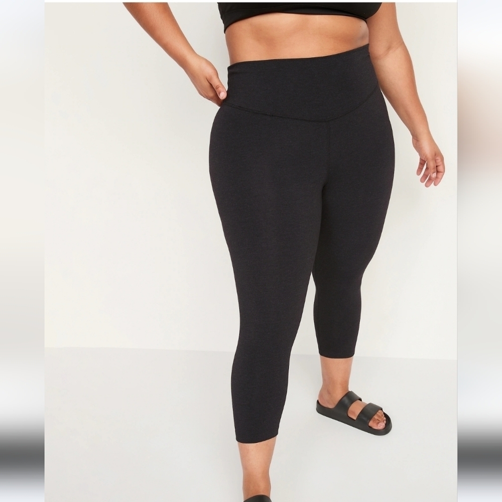 High-Rise Black Capri Leggings - NWOT